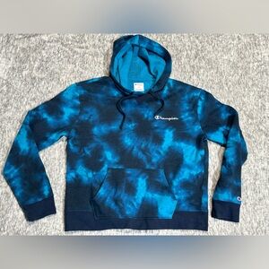 Champion Tie Dye Pullover Hoodie Size Large